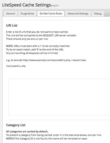LSCache-488_LiteSpeed_Cache_Settings_URI_List
